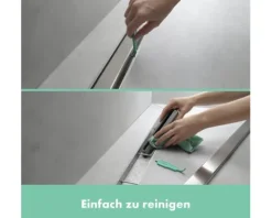 Fertigset Duschrinne hansgrohe RainDrain Match 955 mm weiß matt 56041700 ohne Installationsset und den uBox Grundkörper