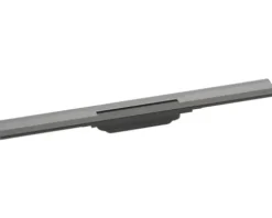 Fertigset Duschrinne hansgrohe RainDrain Flex 700 mm kürzbar brushed black chrome Wandmontage 56050340 ohne Grundkörper
