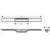 Fertigset Duschrinne hansgrohe RainDrain Flex 700 mm kürzbar edelstahl gebürstet 56043800 ohne Grundkörper