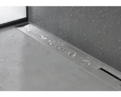 Fertigset Duschrinne hansgrohe RainDrain Flex 700 mm kürzbar edelstahl gebürstet Wandmontage 56050800 ohne Grundkörper