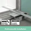Fertigset Duschrinne hansgrohe RainDrain Flex 700 mm kürzbar polished gold optic Wandmontage 56050990 ohne Grundkörper