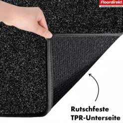FLOORDIREKT Badematte Nasa - Wasserabsorbierend und Pflegeleicht - Anthrazit - 80 x 120 cm