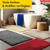 FLOORDIREKT Badematte Nasa - Wasserabsorbierend und Pflegeleicht - Rot - 80 x 120 cm