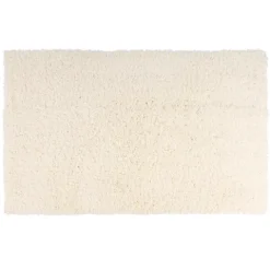 FLOORDIREKT Badematte Sky Soft - Reckteckig - Rutschhemmende Rückseite - Creme - 80 x 150 cm