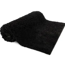 FLOORDIREKT Badematte Sky Soft - Reckteckig - Rutschhemmende Rückseite - Schwarz - 80 x 150 cm