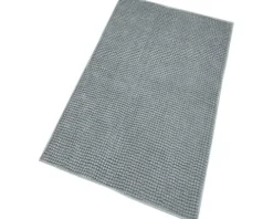 form&style Badteppich Chenille 80 x 50 cm grau