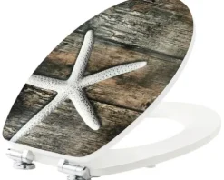 form&style WC-Sitz MDF Sculpture Seastar mit Absenkautomartik und leicht abnehmbar