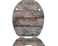 form&style WC-Sitz Wooden boards MDF mit Absenkautomatik
