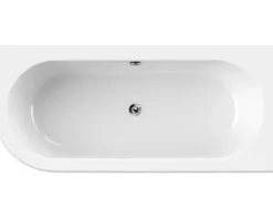 form&style Badewannen Set SANSIBAR 80 x 180 cm Rundung links Montage in Ecke rechts weiß glänzend