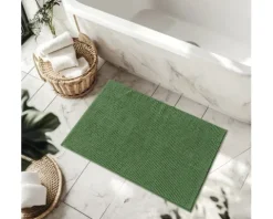 form&style Badteppich Chenille 80 x 50 cm tannengrün