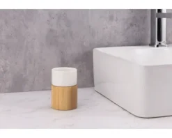 form&style Zahnputzbecher Curetta Keramik mit Bambus