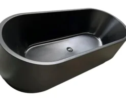 Frristehende Badewanne VitrA Cocoon 80 x 180 cm schwarz matt 65660001000