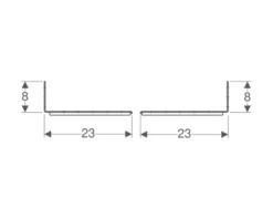 GEBERIT Befestigungsset Duofix für Ständerabstand 50 - 57,5 cm 111.869.00.1