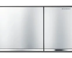 GEBERIT Betätigungsplatte Omega 60 Platte chrom gebürstet / Taster chrom gebürstet / Dekorstreifen glänzend 115.081.GH.1