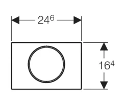 GEBERIT Betätigungsplatte Sigma 10 Platte edelstahl gebürstet / Taster edelstahl gebürstet / Dekorringe glänzend 115.758.SN.5