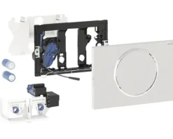 GEBERIT Betätigungsplatte Sigma 10 WC-Steuerung Platte edelstahl gebürstet / Dekorring chrom 115.869.SN.6