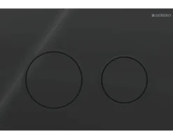 GEBERIT Betätigungsplatte Omega20 schwarz glänzend, mit matten Ringen um die Betätigungstasten 115.085.DW.1