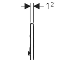 GEBERIT Betätigungsplatte Sigma 30 verschraubbar Platte chrom gebürstet / Taster chrom gebürstet / Dekorstreifen glänzend 115.893.KX.1