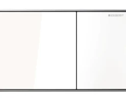 GEBERIT Betätigungsplatte Omega 61 Platte weiß glänzend / Taster weiß glänzend 115.081.SI.1