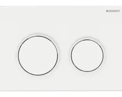 GEBERIT Betätigungsplatte Omega20 Platte weiß matt / Taster weiß matt 115.085.11.1
