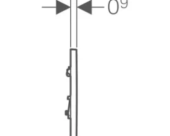 GEBERIT Urinalsteuerung Typ 10 pneumatisch Platte edelstahl gebürstet / Dekorring chrom 116.015.SN.1