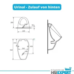 Geberit Vorwandelement Urinal Betätigungsplatte weiß inkl. Zubehör Set