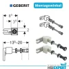 Geberit Vorwandelement Urinal Laufen mit Deckel Drückerplatte schwarz inkl. Zubehör Set