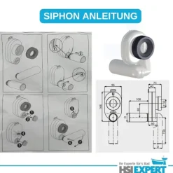 Geberit Vorwandelement Urinal Laufen mit Deckel Drückerplatte schwarz inkl. Zubehör Set