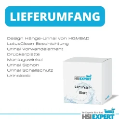 Geberit Vorwandelement Urinal Onyx ohne Deckel Drückerplatte schwarz inkl. Zubehör Set