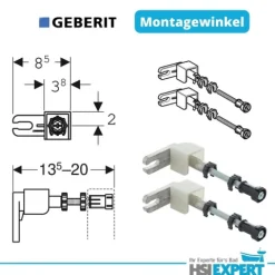 Geberit Vorwandelement Urinal Onyx ohne Deckel Drückerplatte schwarz inkl. Zubehör Set