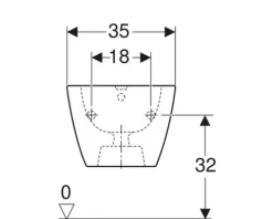 GEBERIT Wandbidet Smyle Square weiß 500209011