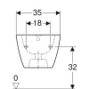 GEBERIT Wandbidet Smyle Square weiß mit KeraTect® Spezialglasur 500209018