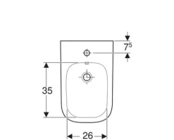 GEBERIT Wandbidet Smyle Square weiß mit KeraTect® Spezialglasur 500209018