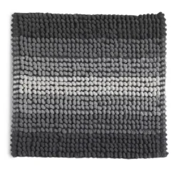 Grauer Badezimmerteppich cm 50x50 aus Baumwolle und Mikrofasern | Benjamin