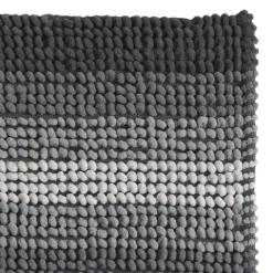 Grauer Badezimmerteppich cm 50x50 aus Baumwolle und Mikrofasern | Benjamin