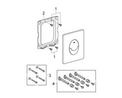 GROHE Betätigungsplatte Skate Air Platte weiß matt / Taster weiß matt 38505SH0
