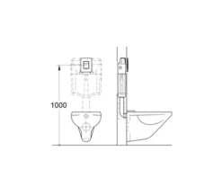 GROHE Betätigungsplatte Skate Cosmopolitan Platte moon white glänzend / Taster chrom glänzend 38845LS0