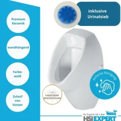Grohe Rapid SL Urinal Element HGMBAD Urinal ohne Deckel Drückerplatte weiß inkl. Zubehör Set