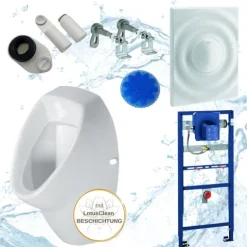 Grohe Rapid SL Urinal Element HGMBAD Urinal ohne Deckel Drückerplatte weiß inkl. Zubehör Set