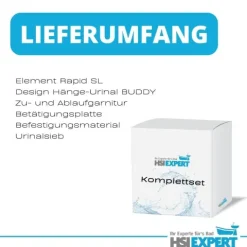 Grohe Rapid SL Urinal Element mit Deckel Drückerplatte weiß inkl. Zubehör Set