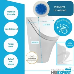 Grohe Rapid SL Urinal Element mit Deckel Drückerplatte weiß inkl. Zubehör Set