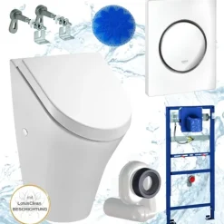 Grohe Rapid SL Urinal Element mit Deckel Drückerplatte weiß inkl. Zubehör Set