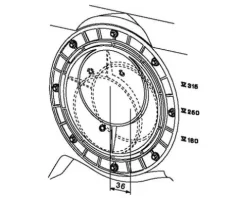 Grundfoss Zubehör für Hebeanlagen Austausch-Drehflansch DN150 98079681