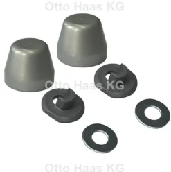 HAAS Deckkappen Metalloptik, mit Excenterscheiben