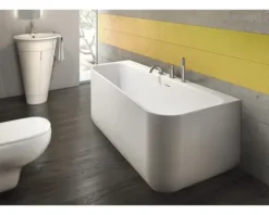 Halbfreistehende Badewanne Ottofond Pino Modell B 703928 155x75 cm weiß