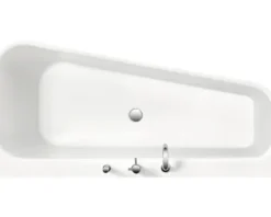 Halbfreistehendes Badewannenset Ottofond Pino 703929 155x75 cm weiß