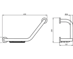 Haltegriff Ideal Standard IOM 41,9 cm chrom glänzend A9114AA