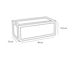 Halterung HURA L 40 x 22 cm moosgrün