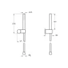 Handbrause Set VitrA Origin inkl. Brauseschlauch 1500 mm nickel A4554334