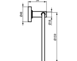 Handtuchring Ideal STANDARD IOM schwenkbar schwarz A9130XG